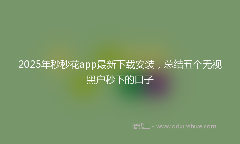 2025年秒秒花app最新下载安装，总结五个无视黑户秒下的口子