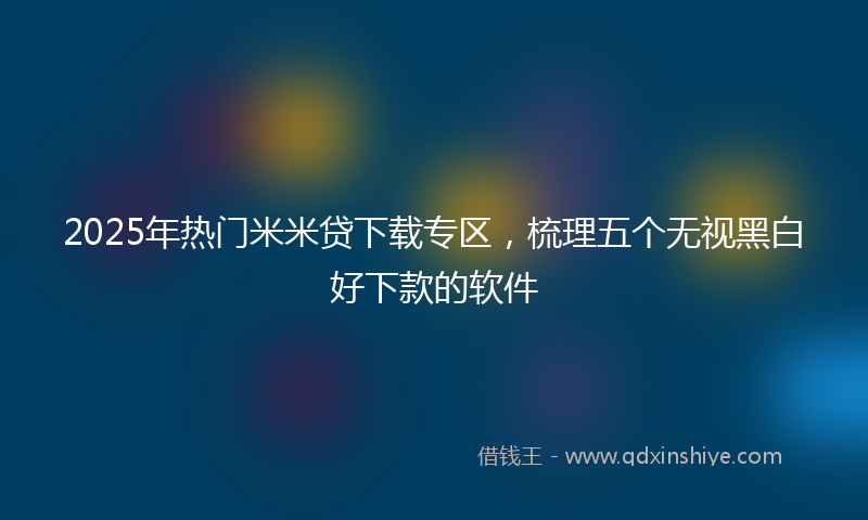2025年热门米米贷下载专区，梳理五个无视黑白好下款的软件