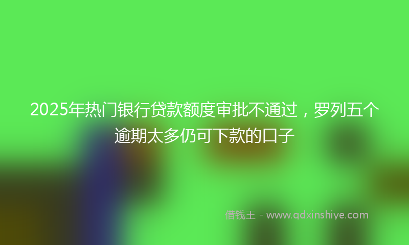 2025年热门银行贷款额度审批不通过，罗列五个逾期太多仍可下款的口子