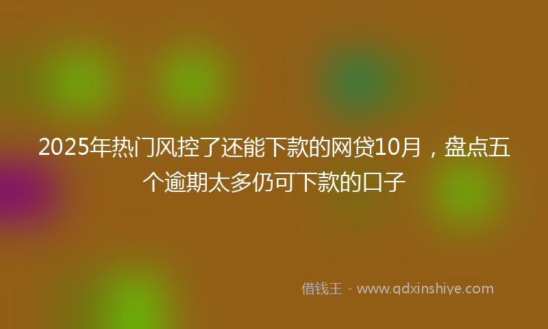 2025年热门风控了还能下款的网贷10月，盘点五个逾期太多仍可下款的口子