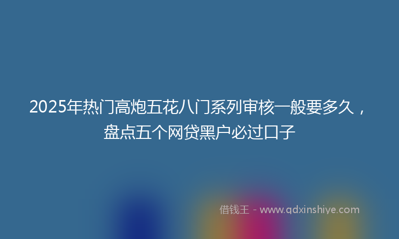 2025年热门高炮五花八门系列审核一般要多久，盘点五个网贷黑户必过口子