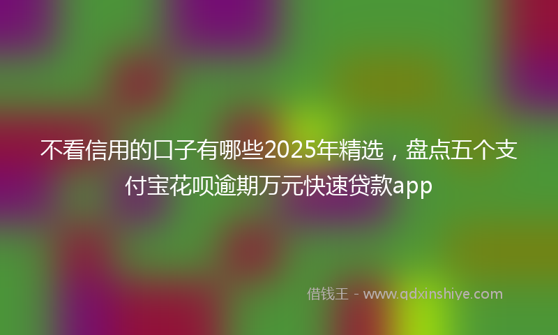 不看信用的口子有哪些2025年精选，盘点五个支付宝花呗逾期万元快速贷款app