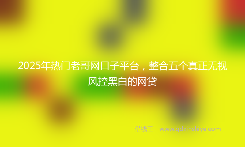 2025年热门老哥网口子平台，整合五个真正无视风控黑白的网贷