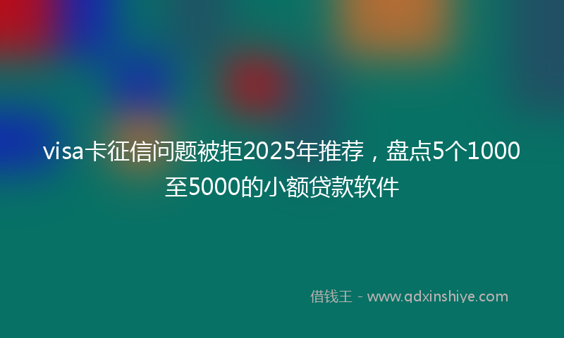 visa卡征信问题被拒2025年推荐，盘点5个1000至5000的小额贷款软件
