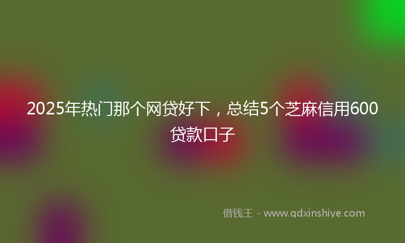 2025年热门那个网贷好下，总结5个芝麻信用600贷款口子