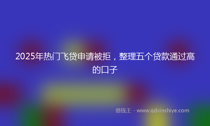 2025年热门飞贷申请被拒，整理五个贷款通过高的口子