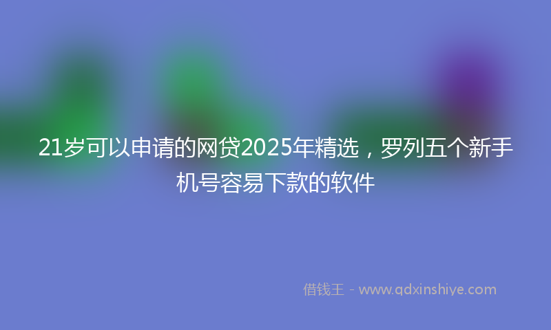 21岁可以申请的网贷2025年精选，罗列五个新手机号容易下款的软件