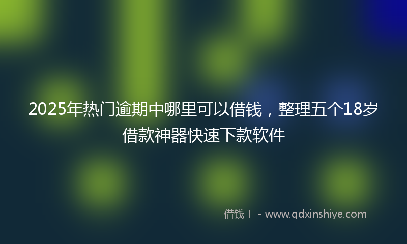2025年热门逾期中哪里可以借钱，整理五个18岁借款神器快速下款软件