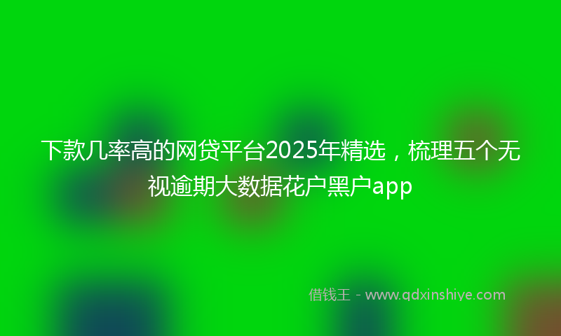 下款几率高的网贷平台2025年精选，梳理五个无视逾期大数据花户黑户app