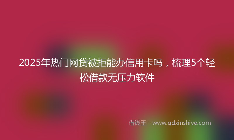2025年热门网贷被拒能办信用卡吗，梳理5个轻松借款无压力软件