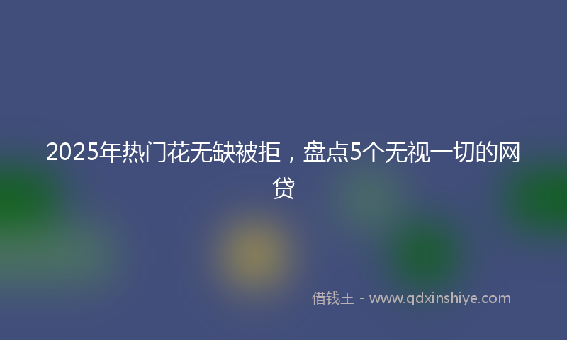 2025年热门花无缺被拒,盘点5个无视一切的网贷
