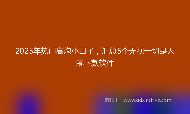 2025年热门高炮小口子，汇总5个无视一切是人就下款软件