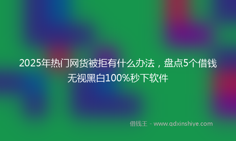 2025年热门网货被拒有什么办法，盘点5个借钱无视黑白100%秒下软件