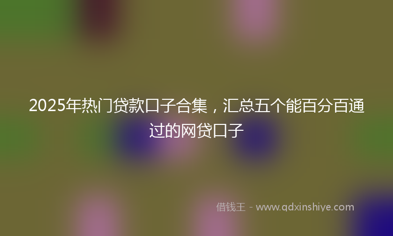 2025年热门贷款口子合集，汇总五个能百分百通过的网贷口子