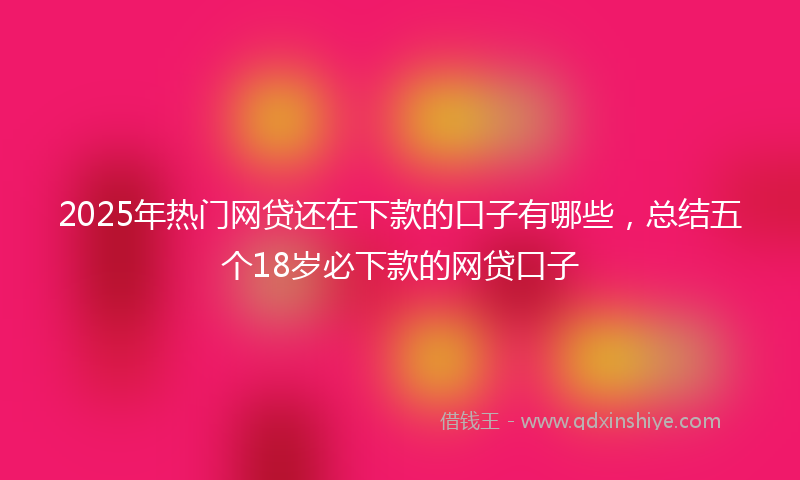 2025年热门网贷还在下款的口子有哪些，总结五个18岁必下款的网贷口子