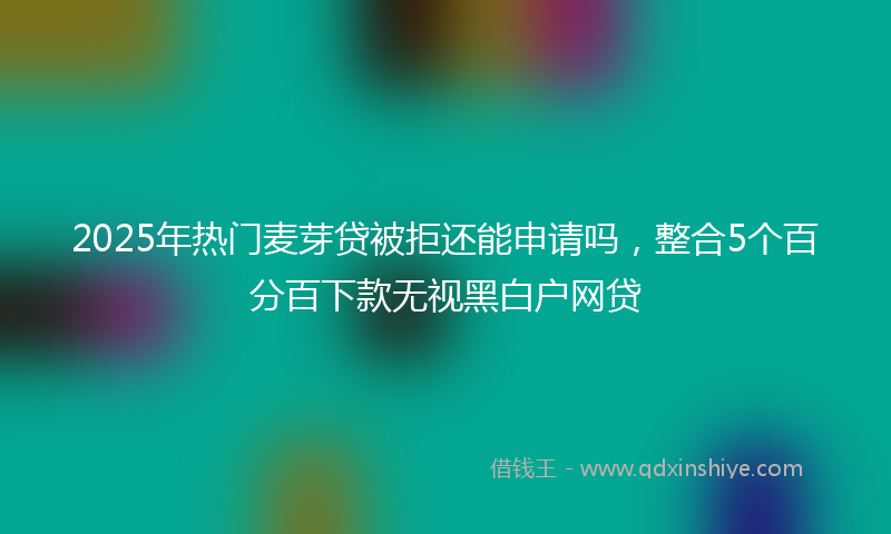 2025年热门麦芽贷被拒还能申请吗，整合5个百分百下款无视黑白户网贷