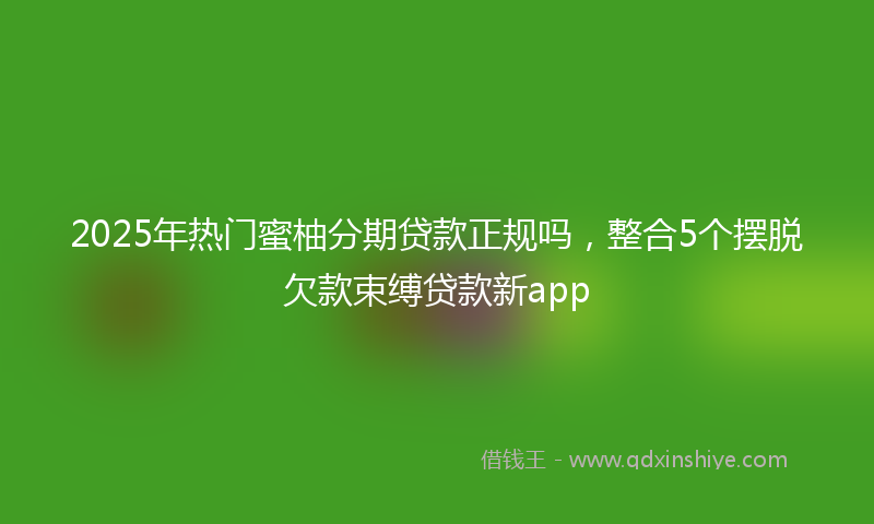 2025年热门蜜柚分期贷款正规吗，整合5个摆脱欠款束缚贷款新app