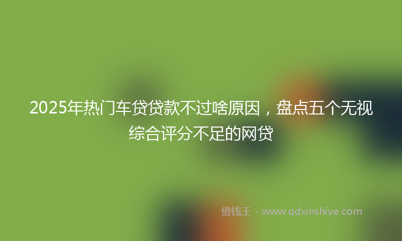 2025年热门车贷贷款不过啥原因，盘点五个无视综合评分不足的网贷