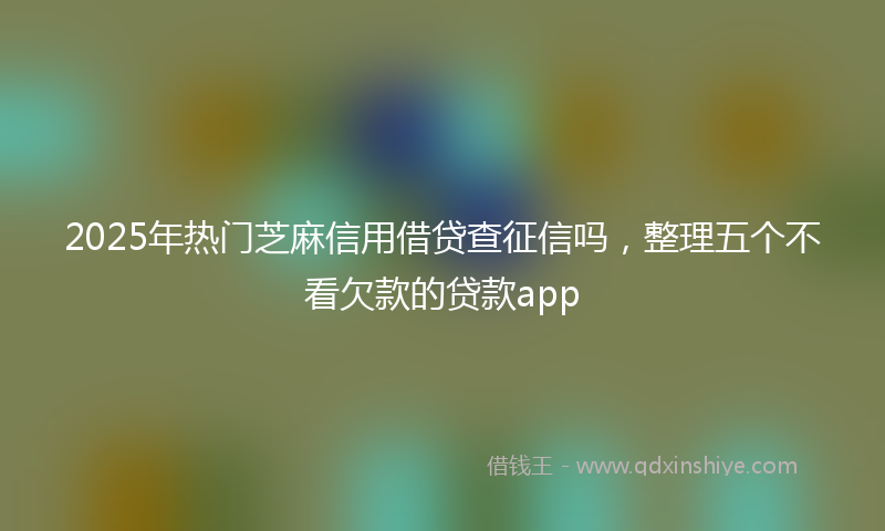 2025年热门芝麻信用借贷查征信吗，整理五个不看欠款的贷款app
