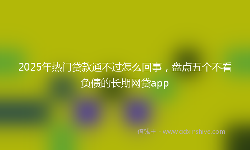 2025年热门贷款通不过怎么回事，盘点五个不看负债的长期网贷app