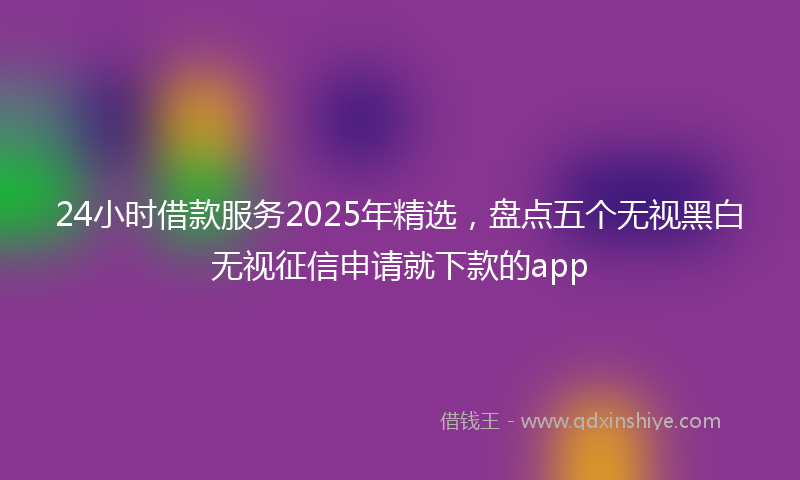 24小时借款服务2025年精选，盘点五个无视黑白无视征信申请就下款的app