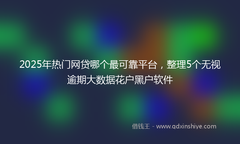 2025年热门网贷哪个最可靠平台，整理5个无视逾期大数据花户黑户软件