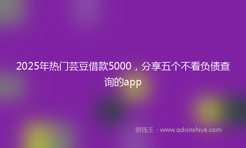 2025年热门芸豆借款5000，分享五个不看负债查询的app