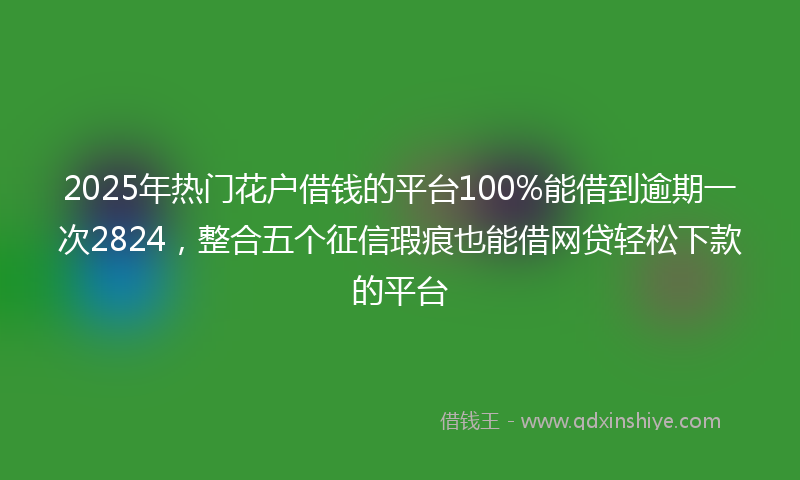 2025年热门花户借钱的平台100%能借到逾期一次2824，整合五个征信瑕疵也能借网贷轻松下款的平台