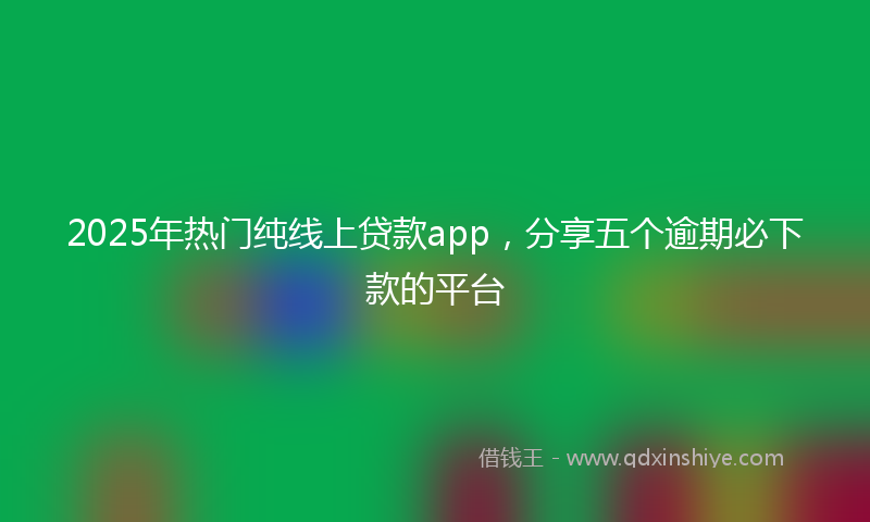2025年热门纯线上贷款app，分享五个逾期必下款的平台