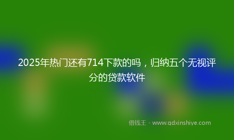 2025年热门还有714下款的吗，归纳五个无视评分的贷款软件