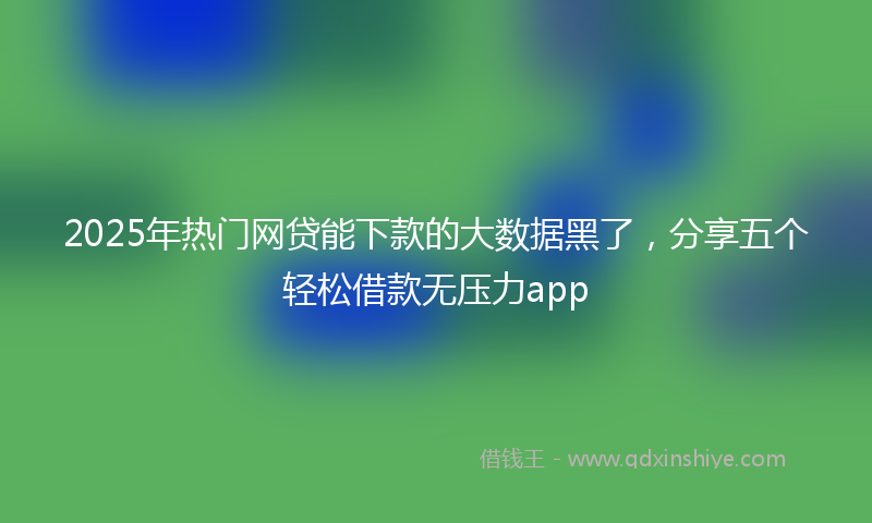 2025年热门网贷能下款的大数据黑了，分享五个轻松借款无压力app