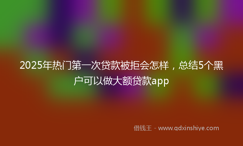 2025年热门第一次贷款被拒会怎样，总结5个黑户可以做大额贷款app