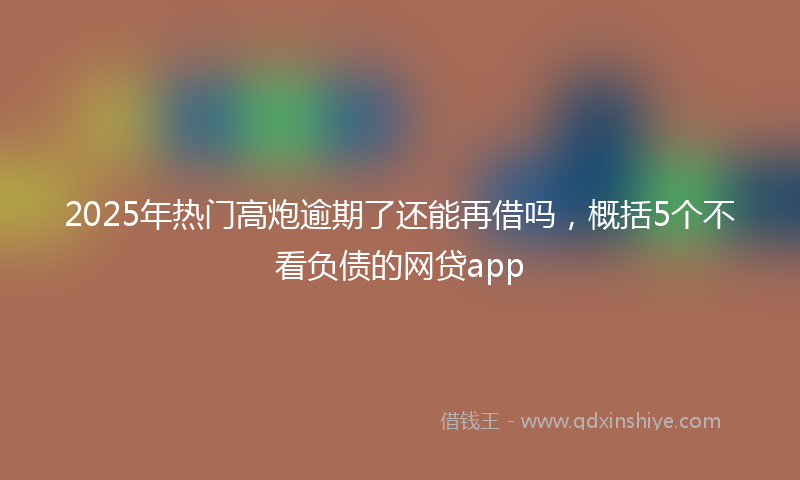2025年热门高炮逾期了还能再借吗，概括5个不看负债的网贷app