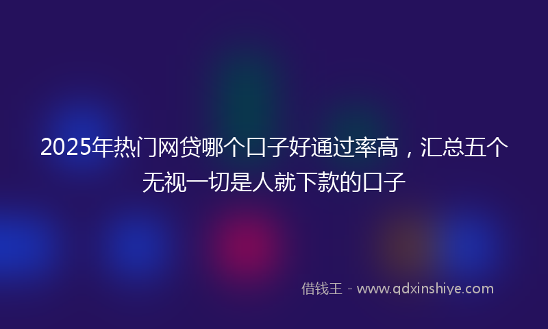 2025年热门网贷哪个口子好通过率高，汇总五个无视一切是人就下款的口子