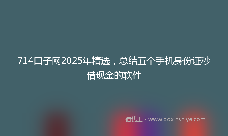 714口子网2025年精选，总结五个手机身份证秒借现金的软件