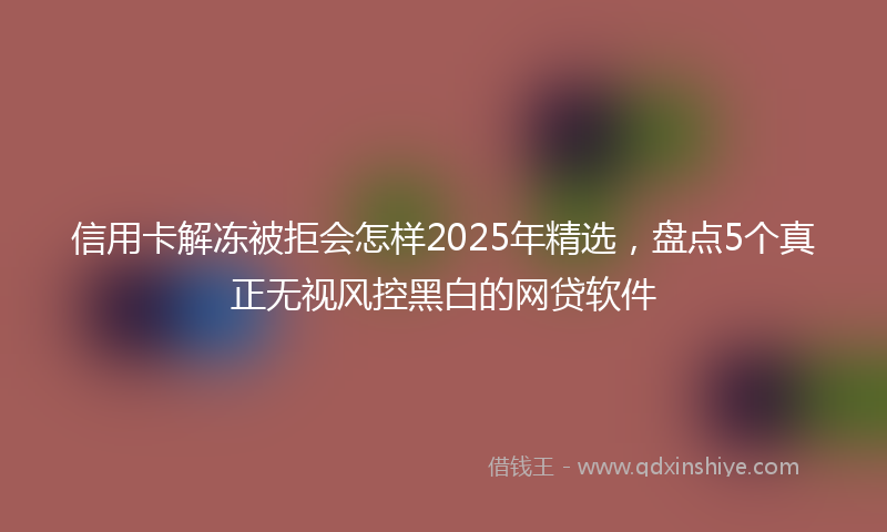 信用卡解冻被拒会怎样2025年精选，盘点5个真正无视风控黑白的网贷软件