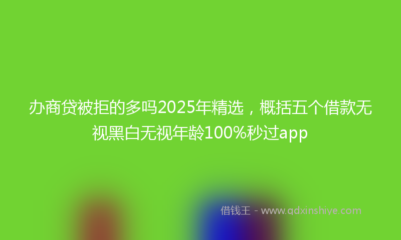 办商贷被拒的多吗2025年精选，概括五个借款无视黑白无视年龄100%秒过app