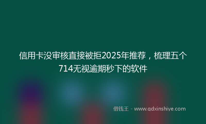 信用卡没审核直接被拒2025年推荐，梳理五个714无视逾期秒下的软件