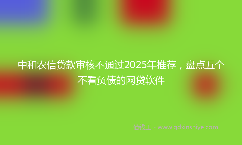 中和农信贷款审核不通过2025年推荐，盘点五个不看负债的网贷软件