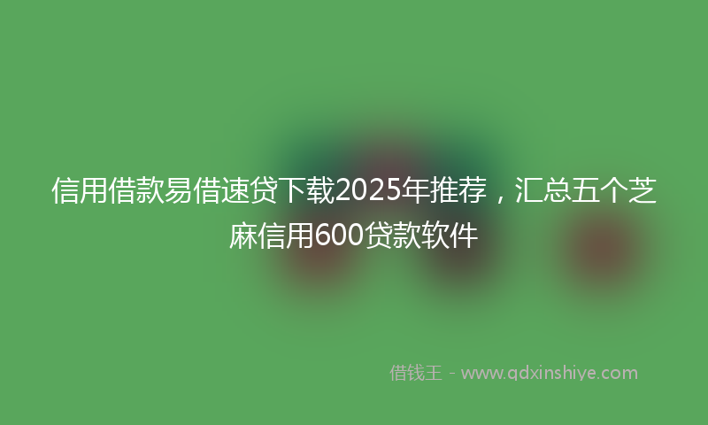 信用借款易借速贷下载2025年推荐，汇总五个芝麻信用600贷款软件