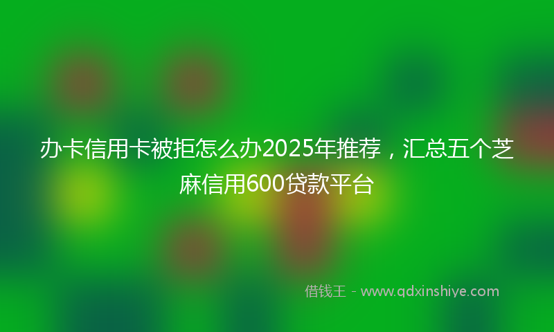 办卡信用卡被拒怎么办2025年推荐，汇总五个芝麻信用600贷款平台