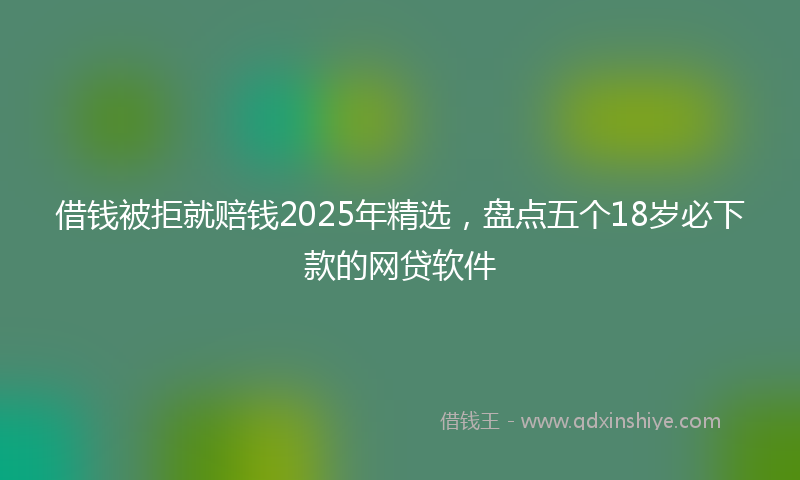 借钱被拒就赔钱2025年精选，盘点五个18岁必下款的网贷软件