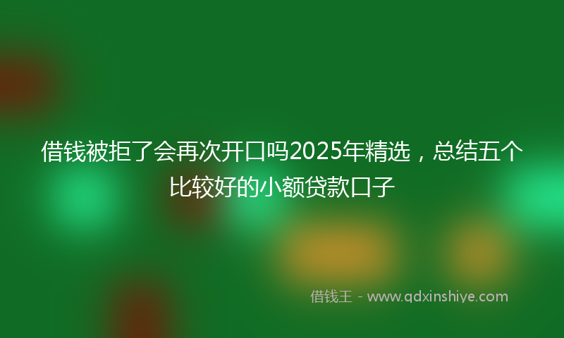 借钱被拒了会再次开口吗2025年精选，总结五个比较好的小额贷款口子