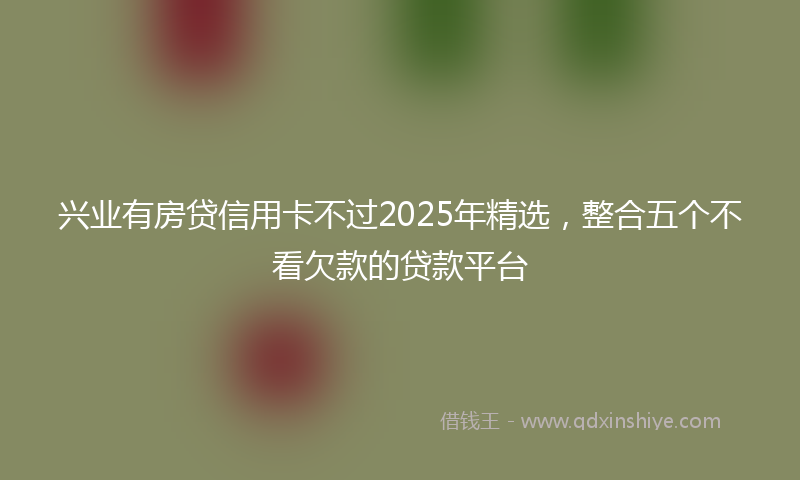 兴业有房贷信用卡不过2025年精选，整合五个不看欠款的贷款平台