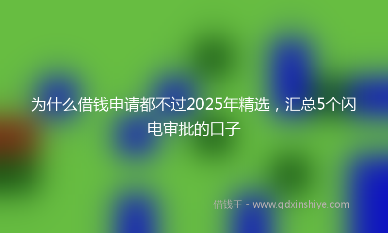 为什么借钱申请都不过2025年精选，汇总5个闪电审批的口子