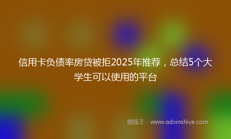 信用卡负债率房贷被拒2025年推荐，总结5个大学生可以使用的平台