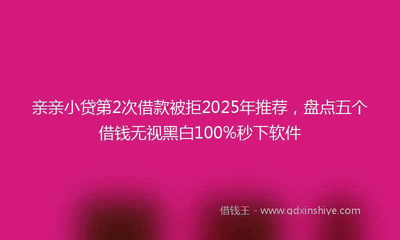 亲亲小贷第2次借款被拒2025年推荐，盘点五个借钱无视黑白100%秒下软件