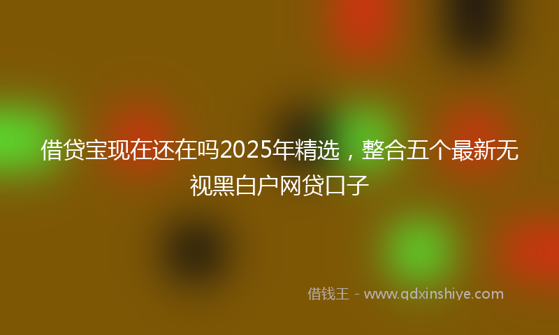 借贷宝现在还在吗2025年精选，整合五个最新无视黑白户网贷口子