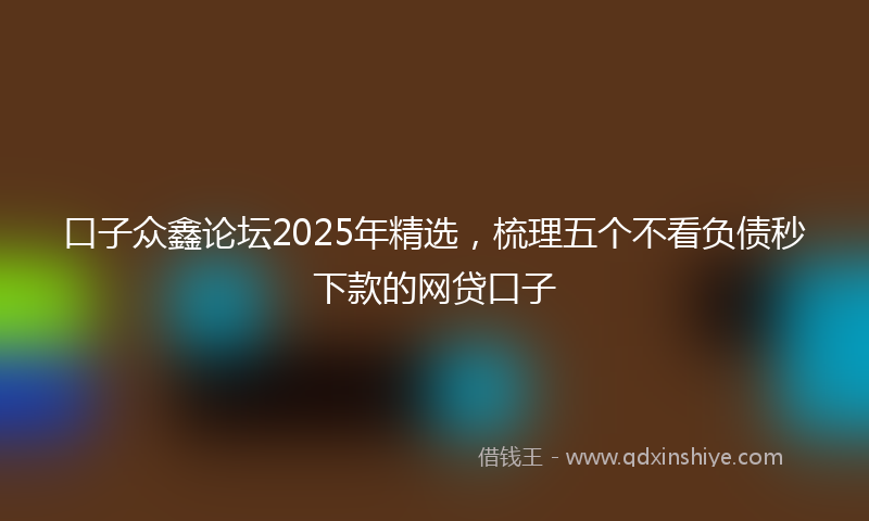口子众鑫论坛2025年精选，梳理五个不看负债秒下款的网贷口子