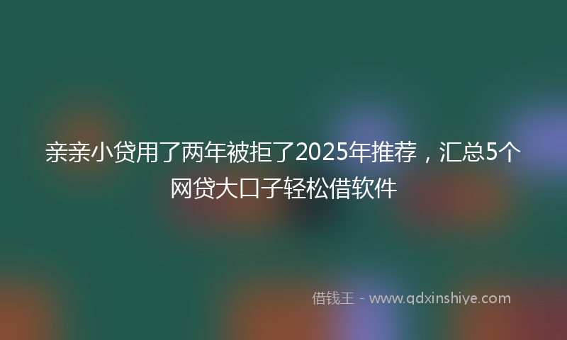 亲亲小贷用了两年被拒了2025年推荐，汇总5个网贷大口子轻松借软件